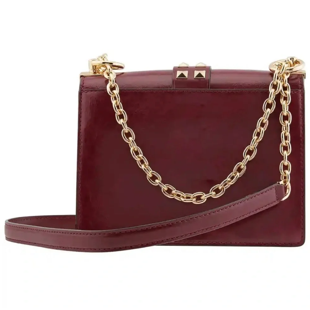 Michael Kors Patent Leather Greenwich Crossbody Bag Burgandy Purse NWT $… - Picture 9 of 12
